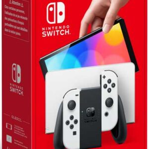 Nintendo Switch OLED Bianca – Console Ibrida 64GB con Display OLED 7", Dock LAN e Joy-Con Bianchi